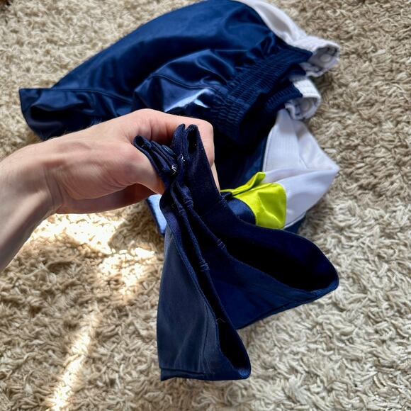 Vintage 90s Nike Navy Track Pants Snap Button Mens Size M - Picture 6 of 16